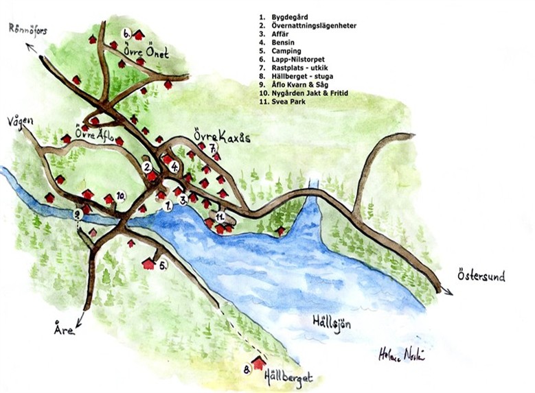 Kartbild Kaxåsbygden